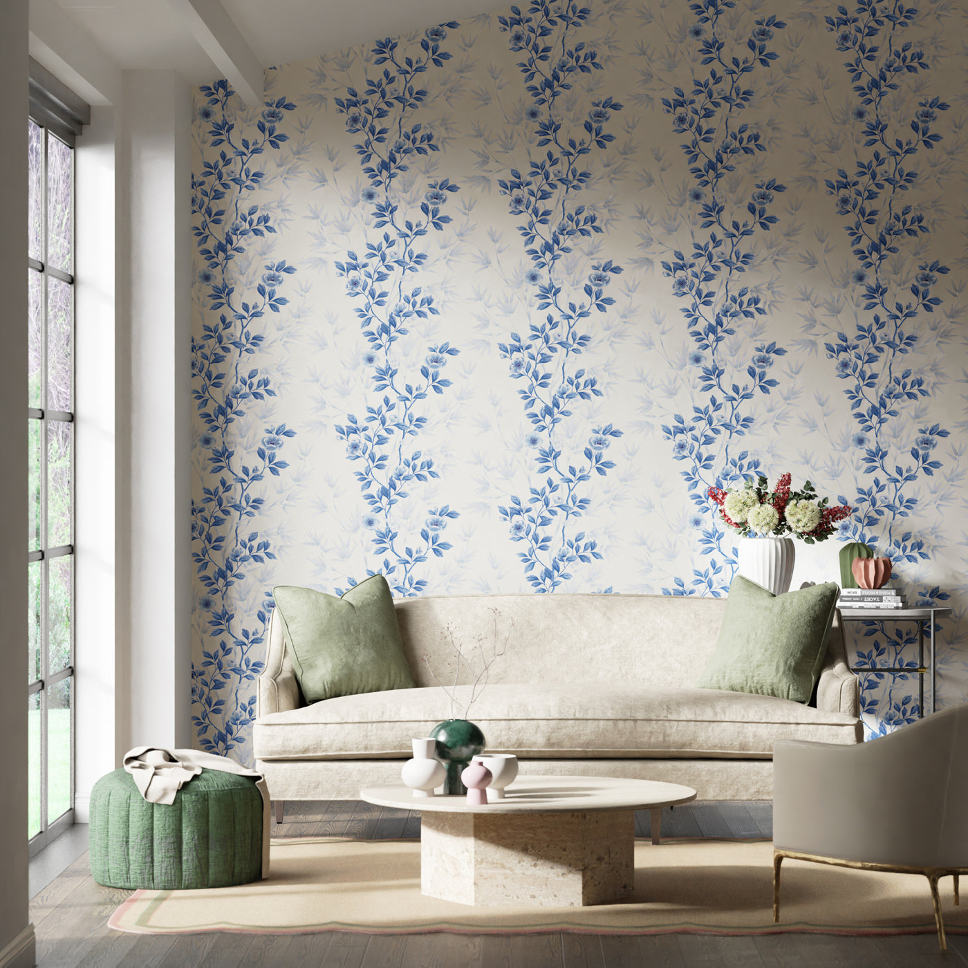 Lady Alford Wallpaper - Porcelain / China Blue - HDHW112898