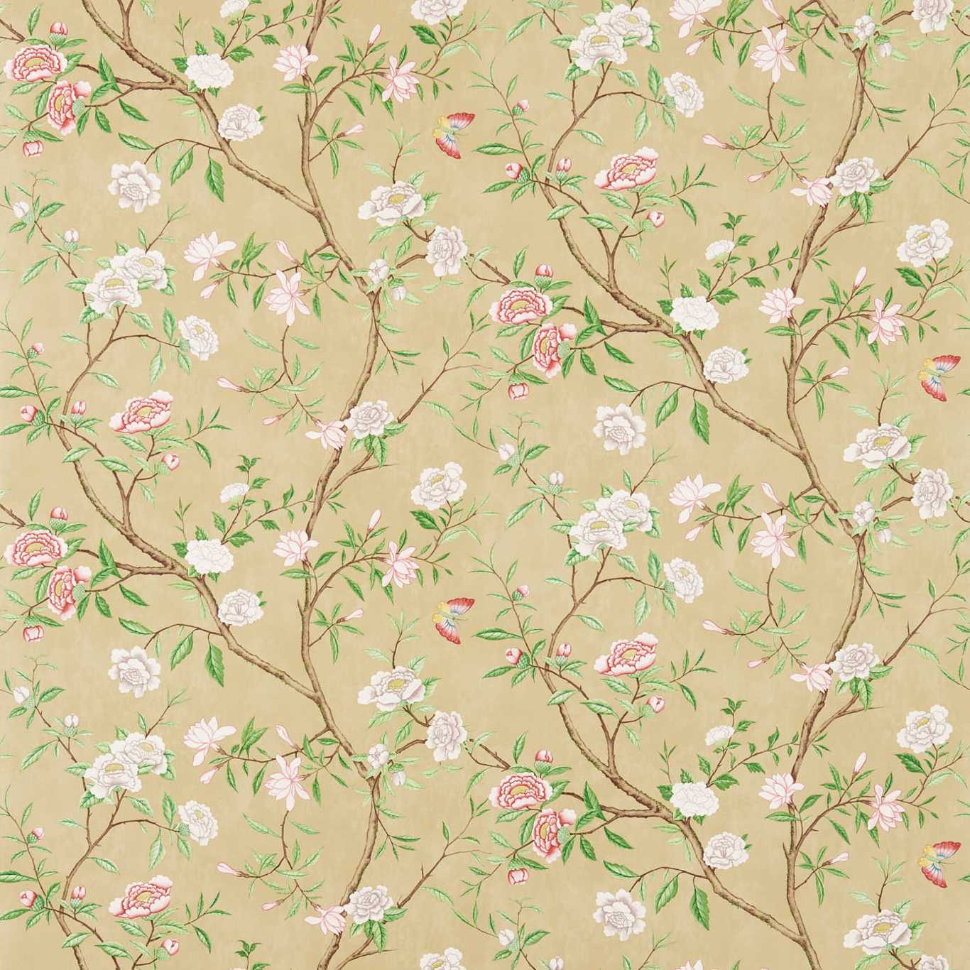 Nostell Priory Wallpaper - Old Gold/Green - ZWOO311418