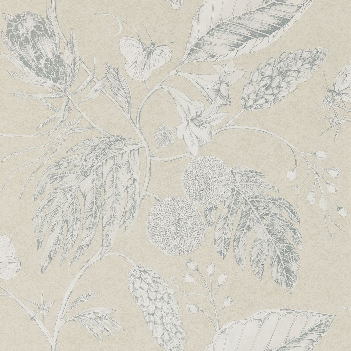 Amborella Wallpaper - Jute - Harlequin - HGAT111221 - Morris Wallpaper