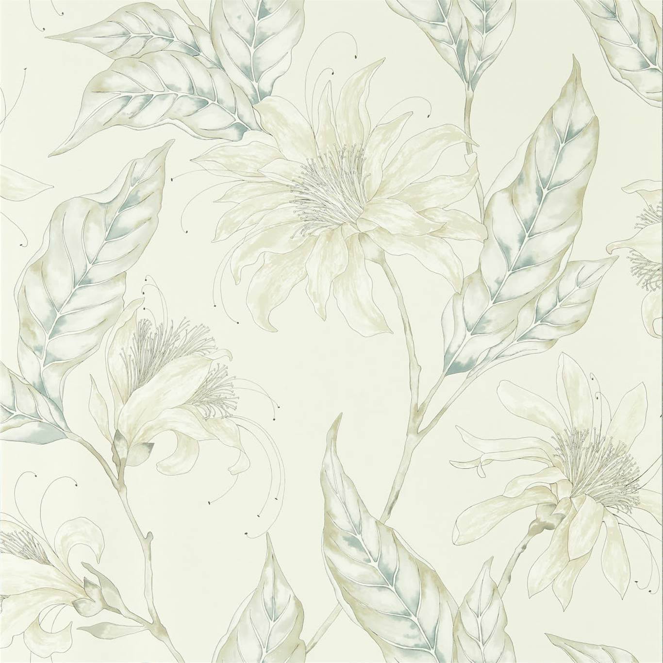 Ananda Wallpaper - Pearl - Harlequin - HMIW112252 - Morris Wallpaper