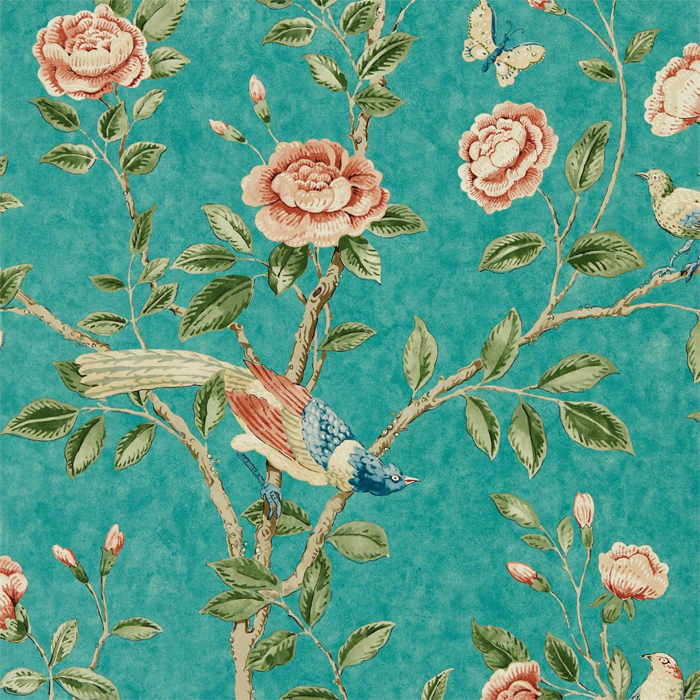 Andhara Wallpaper - Teal/Tumeric - DCPW216796