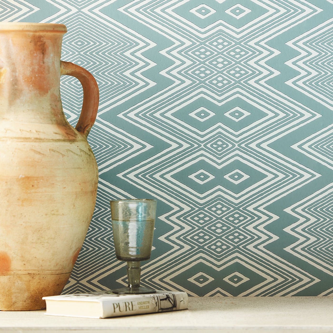 Ankara Wallpaper - Sky/Awakening - Harlequin - HQN2112848 - Morris Wallpaper