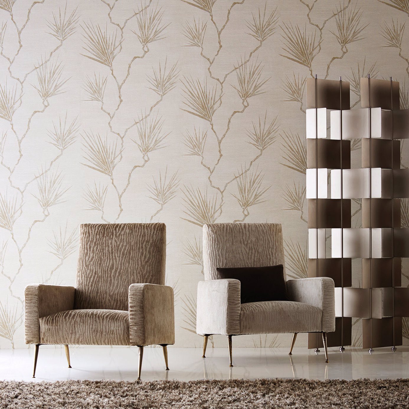 Anthology Peninsula Palm Wallpaper - Parchment - Harlequin - EREE110821 - Morris Wallpaper