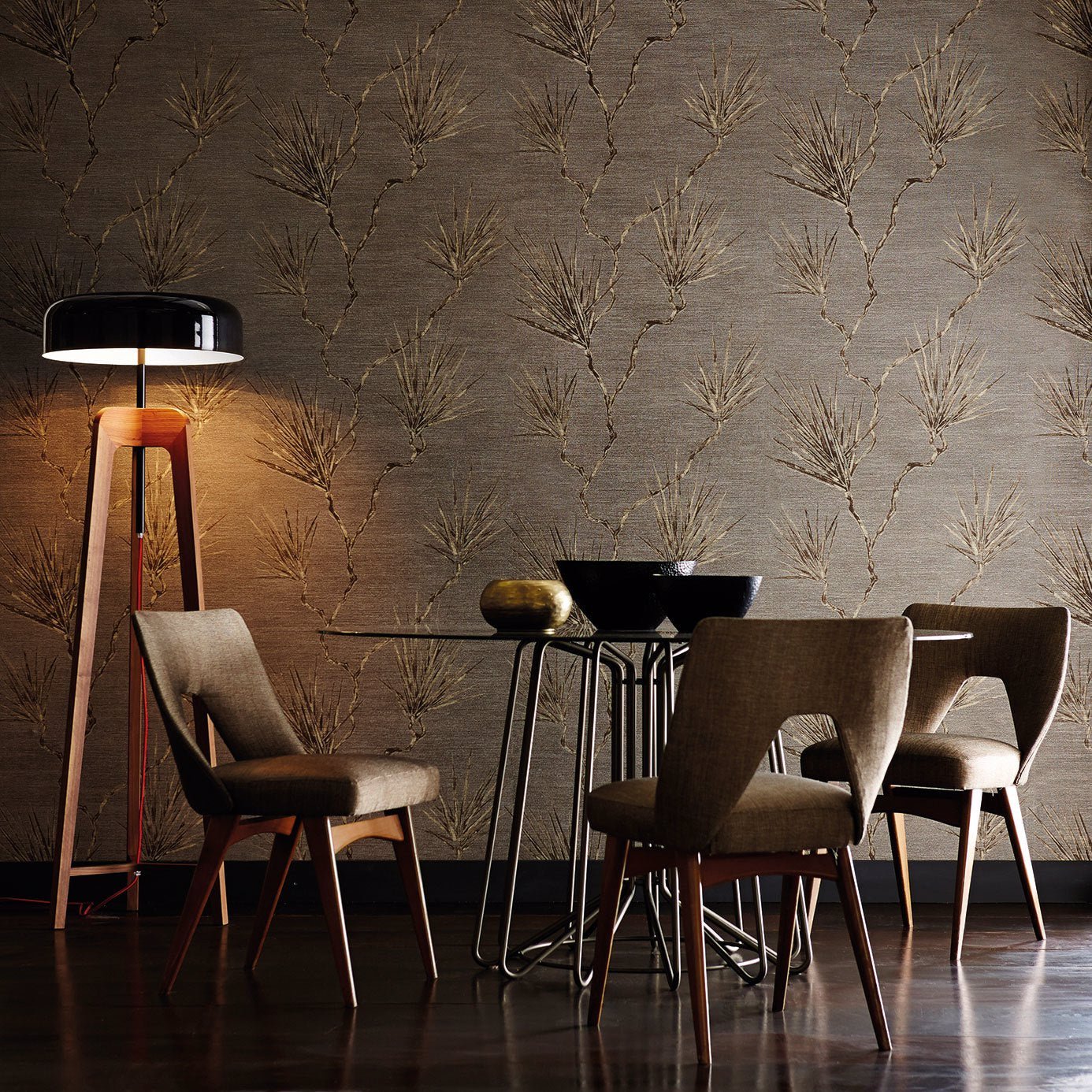 Anthology Peninsula Palm Wallpaper - Truffle - Harlequin - EREE110817 - Morris Wallpaper