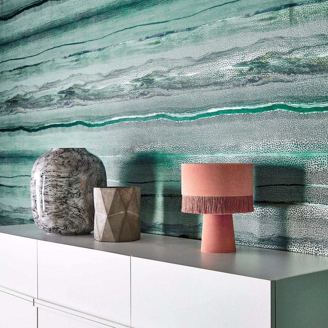Anthology Vitruvius Wallpaper - Chrysocolla / Apatite - Harlequin - EVIW112061 - Morris Wallpaper