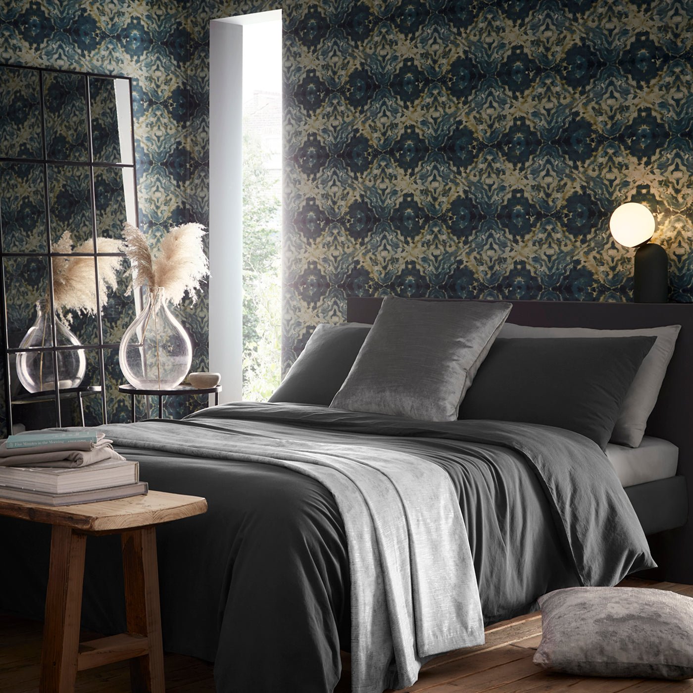 Aqueous Wallpaper - Teal - Clarke & Clarke - W0147/04 - Morris Wallpaper