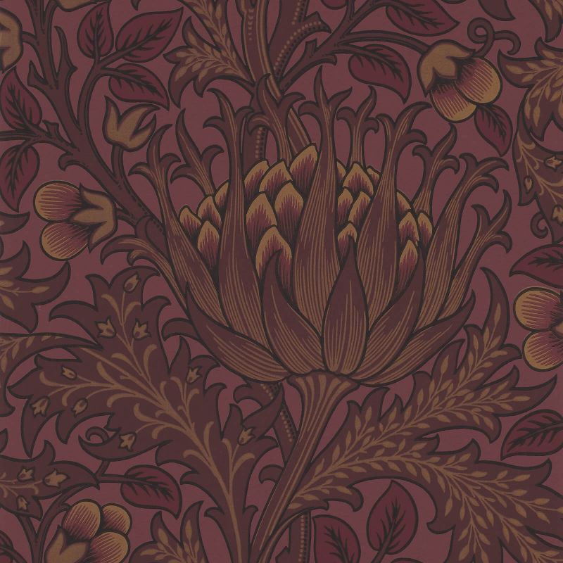 Morris & Co Artichoke Wallpaper in Wine - 210355 – Morris Wallpaper