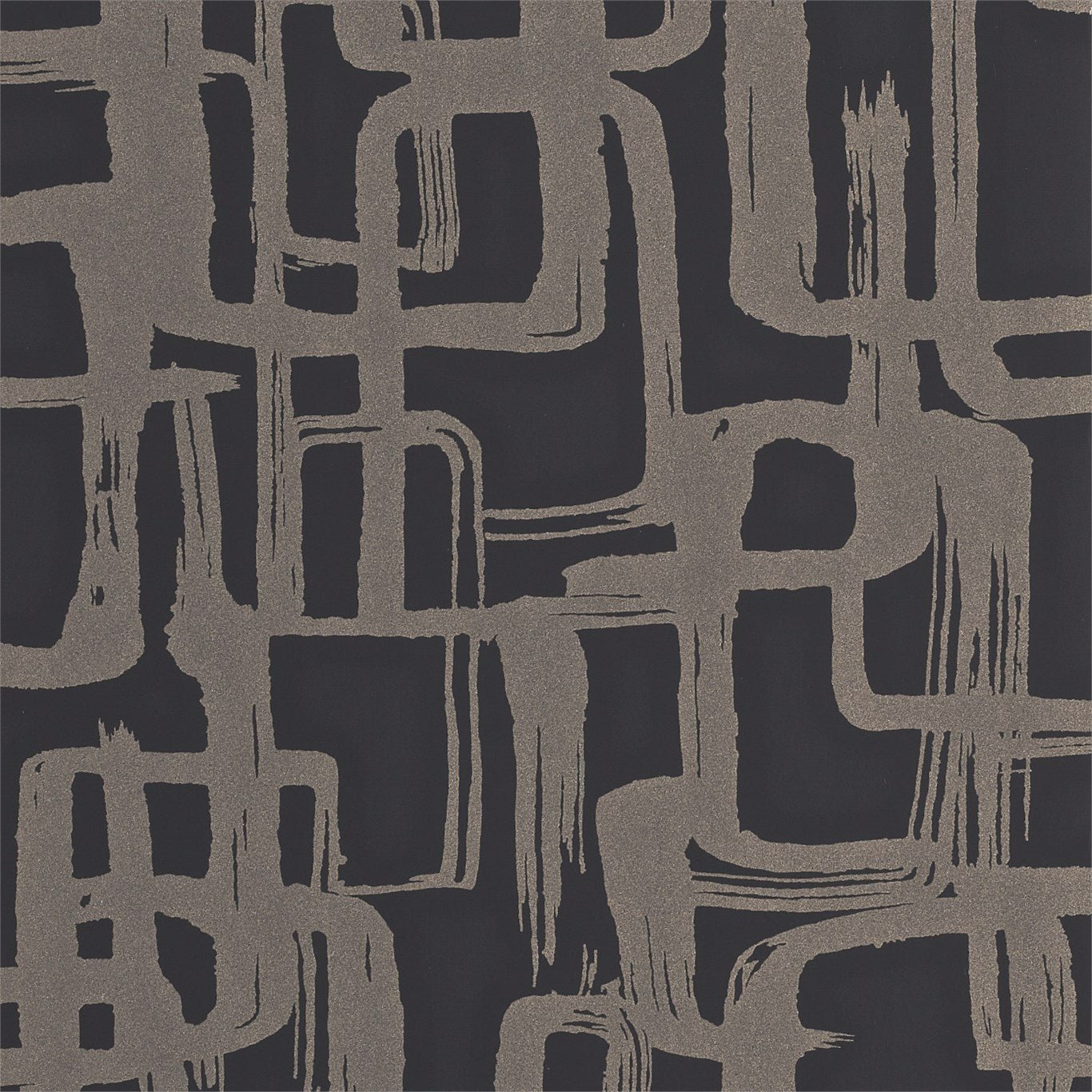 Asuka Wallpaper - Gold/Onyx - Harlequin - HMOW110906 - Morris Wallpaper