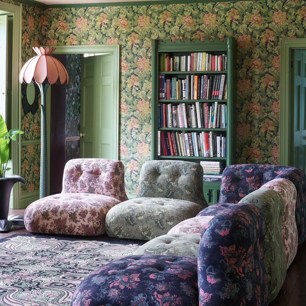 Bathsheba Wallpaper - Verde - House of Hackney - 1-WA-BAH-DI-VER-XXX - Morris Wallpaper