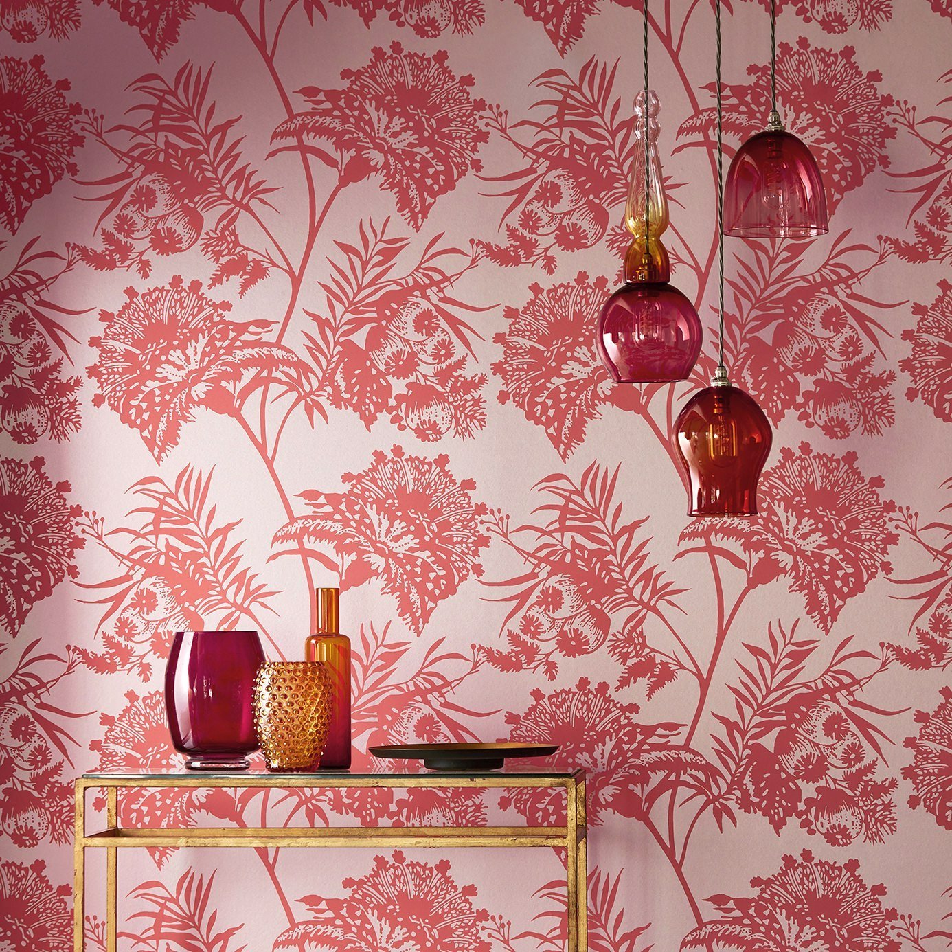 Bavero Wallpaper - Coral - HZAP111766 - Harlequin - Premier Wallcovering