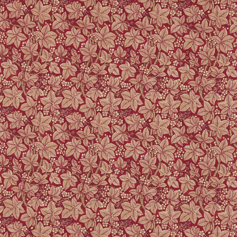 Bramble Fabric - Wine/Thyme - Morris & Co - 224465 - Premier Wallcovering