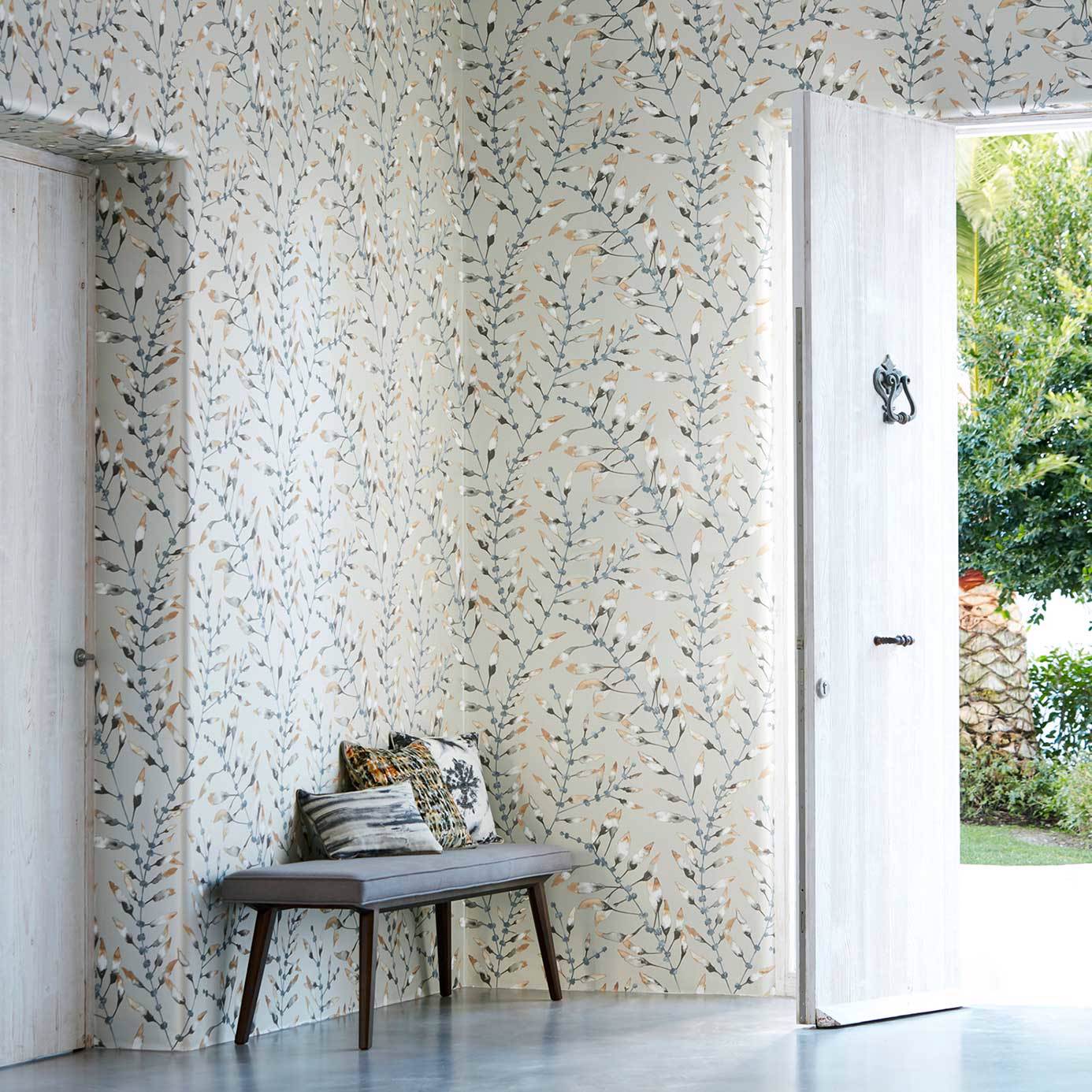 Chaconia Wallpaper - Amber/Slate - Harlequin - HANZ111633 - Morris Wallpaper