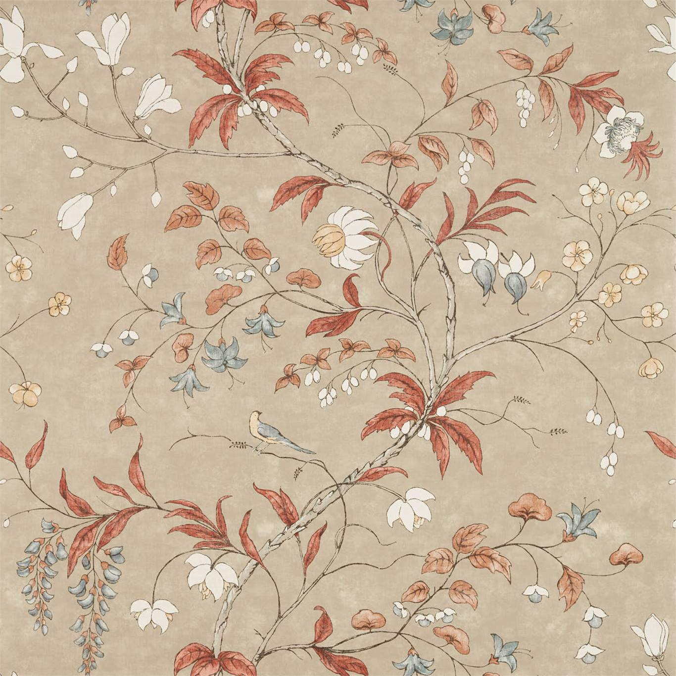 Chambalon Trail Wallpaper - Sunstone/Linen - ZDAR312852 - Zoffany - Morris Wallpaper