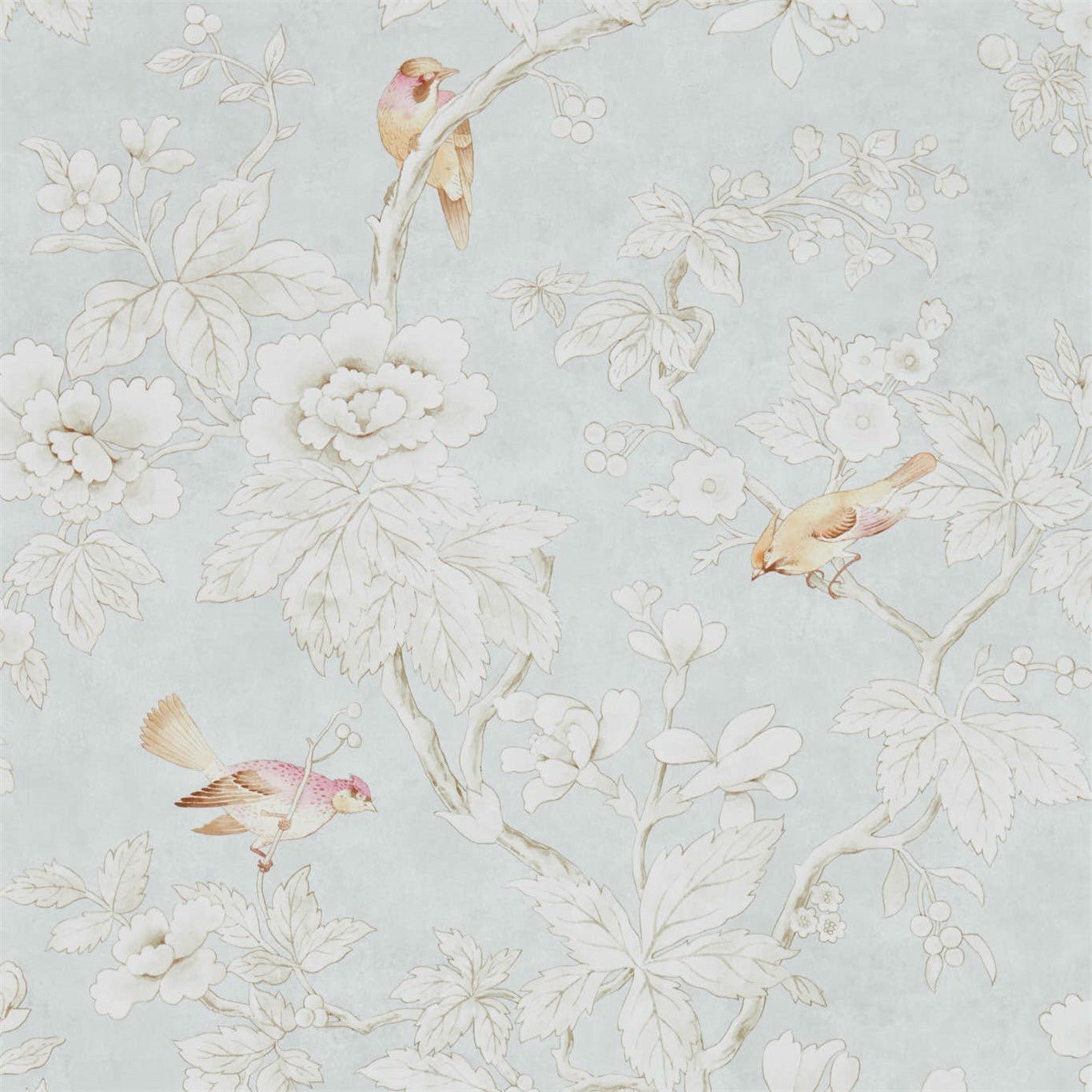 Chiswick Grove Wallpaper - Silver - Sanderson - DDAM216388