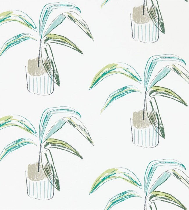 Crassula Wallpaper - Juniper / Lime - NZAW111993 - Scion
