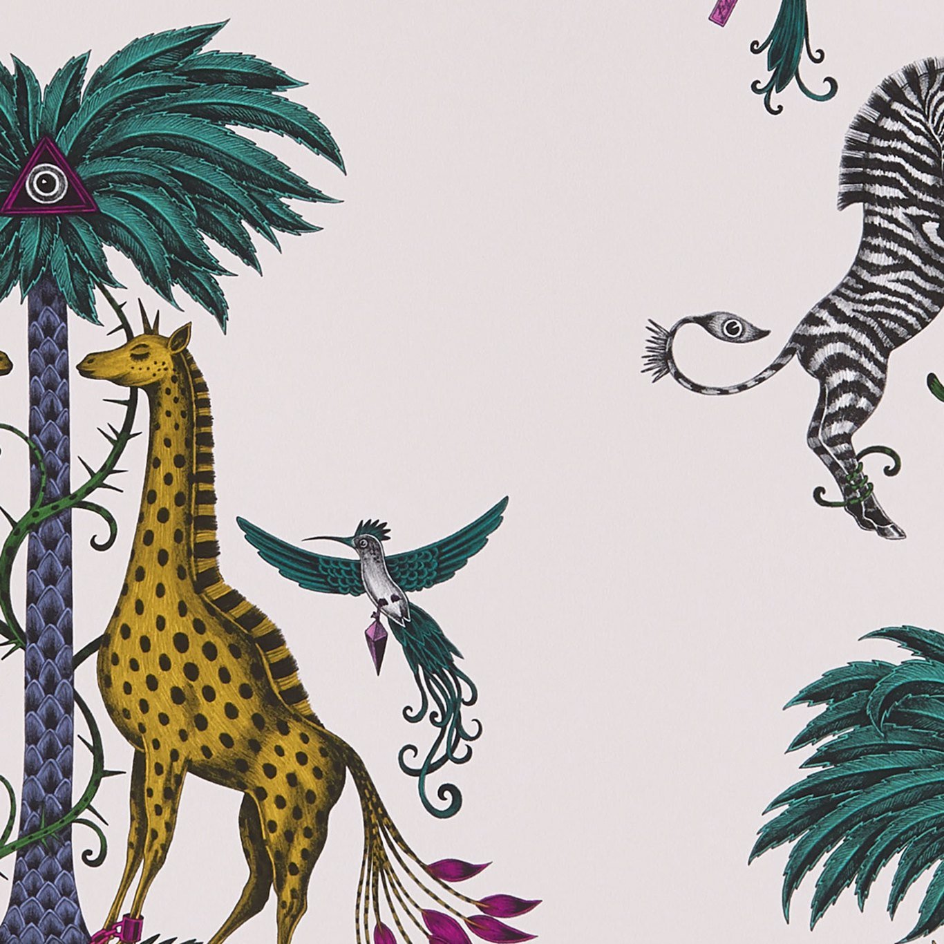 Creatura Wallpaper - Yellow - Clarke & Clarke - W0114/05 - Morris Wallpaper