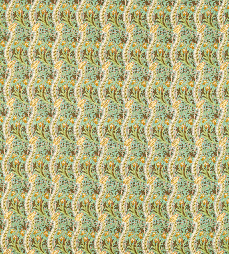 Daffodil Fabric - Cove Blue/Chocolate - Morris & Co - 226993 - Premier Wallcovering