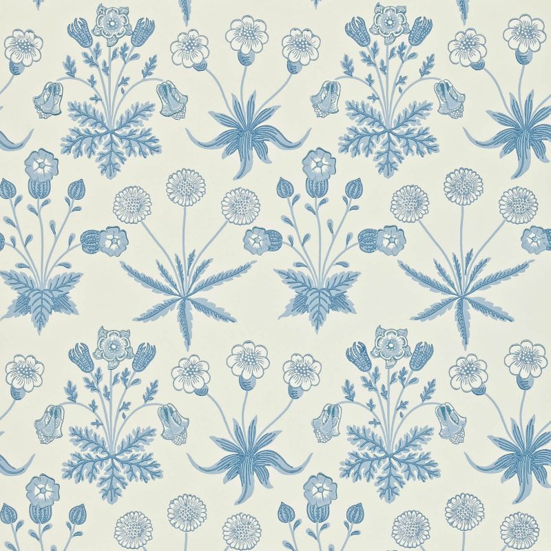 Daisy Wallpaper - Blue/Ivory - Morris & Co - 212561 - Morris Wallpaper