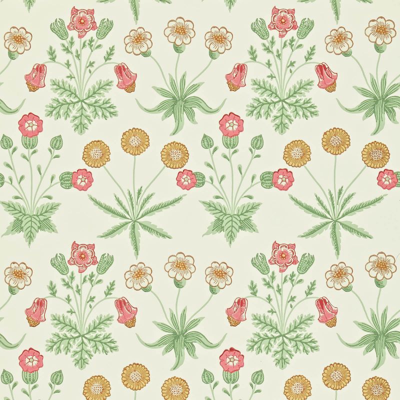 Daisy Wallpaper - Willow/Pink - Morris & Co - 212562 - Morris Wallpaper