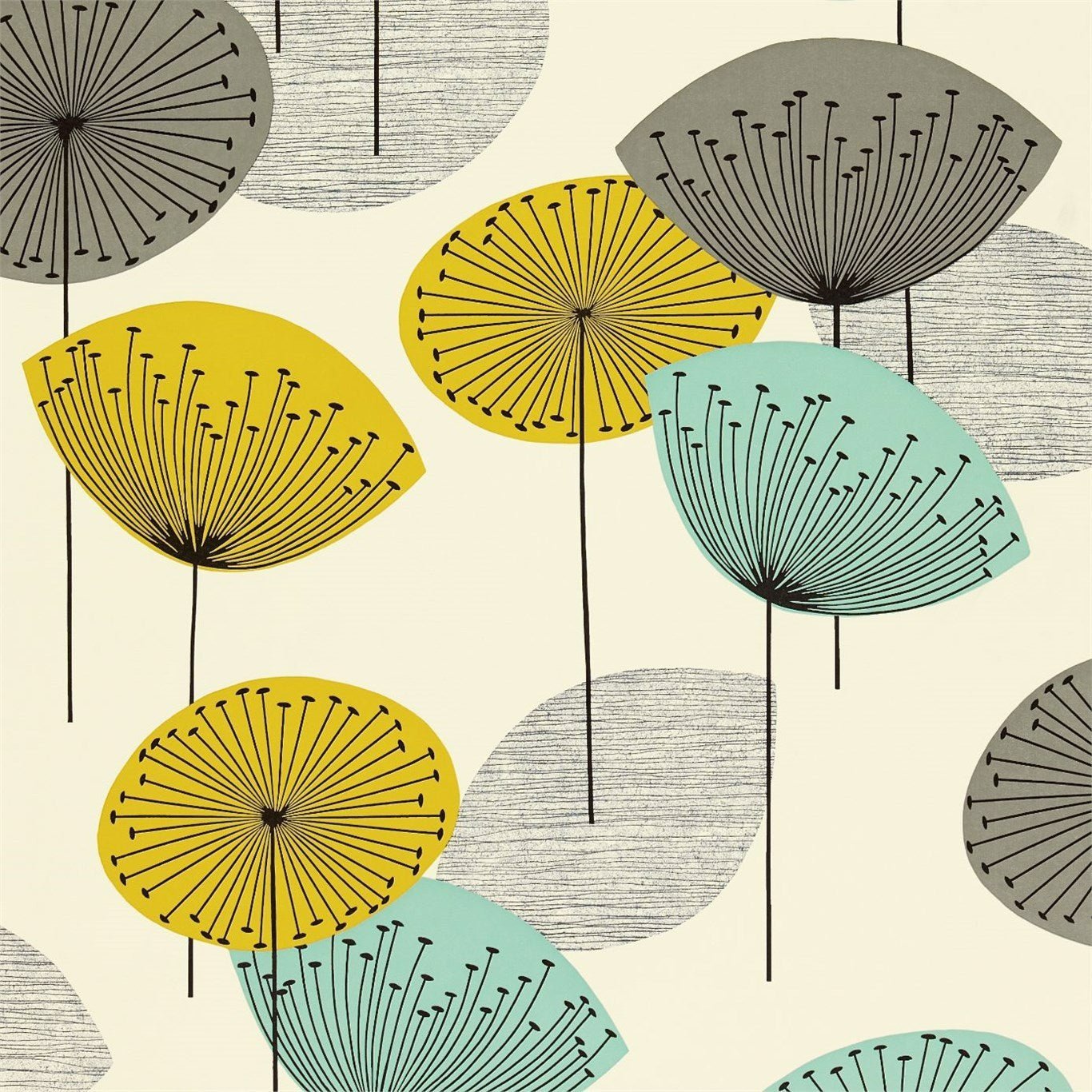 Dandelion Clocks Wallpaper - Chaffinch - DFIF210501 - Sanderson