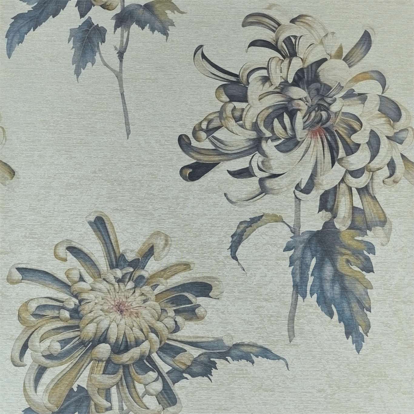 Evelyn Wallpaper - Tigers Eye/Bluestone - ZTOT312735 - Zoffany - Morris Wallpaper