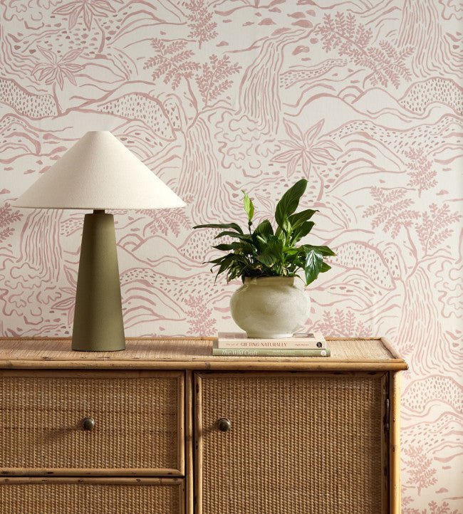 Falling Foss Wallpaper - Dusk Pink - Scion - NSCW113265 - Morris Wallpaper