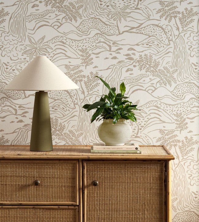 Falling Foss Wallpaper - Linen - Scion - NSCW113266 - Morris Wallpaper