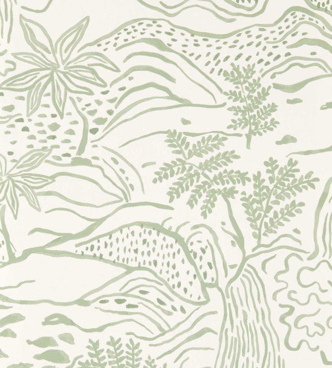 Falling Foss Wallpaper - Sage - Scion - NSCW113267 - Morris Wallpaper