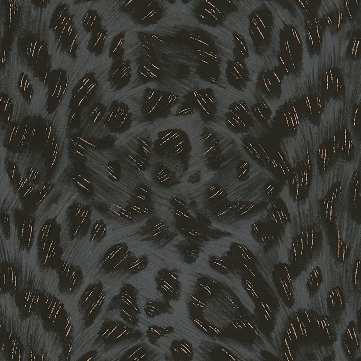Felis Wallpaper - Charcoal/Rose Gold - Clarke & Clarke - W0115/03 - Morris Wallpaper