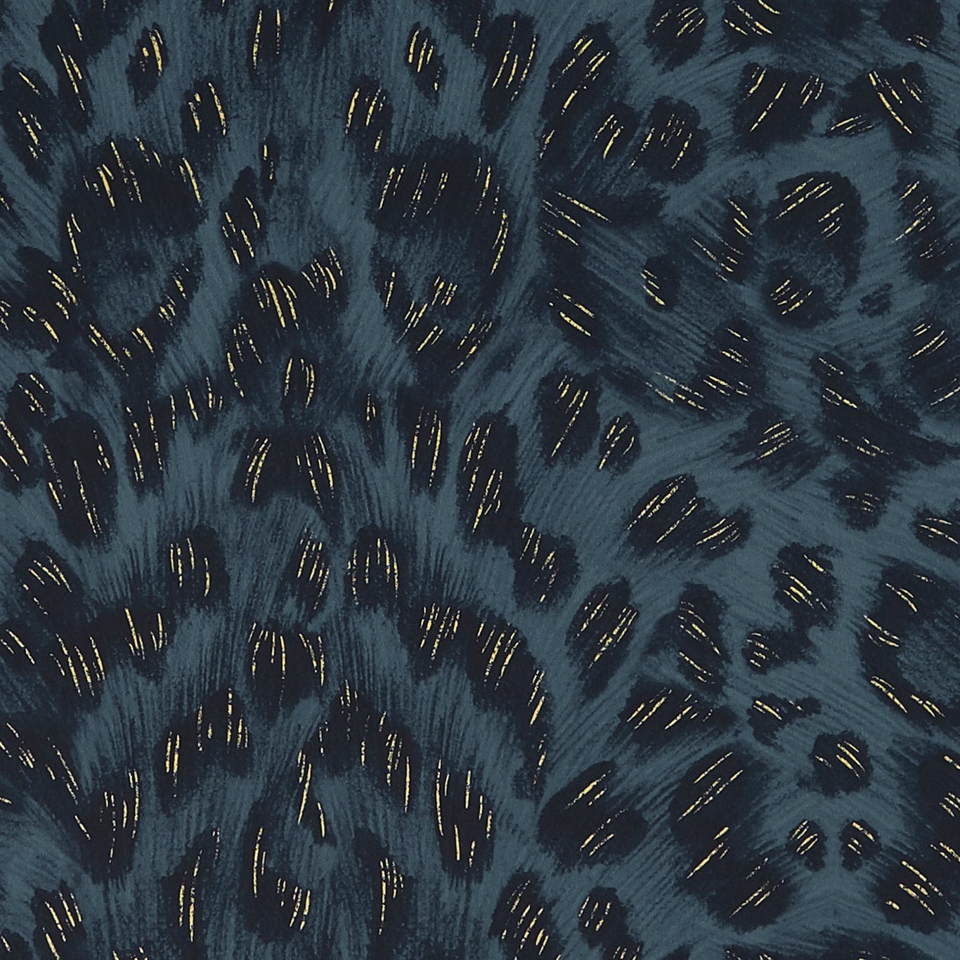 Felis Wallpaper - Navy - Clarke & Clarke - W0115/07 - Morris Wallpaper