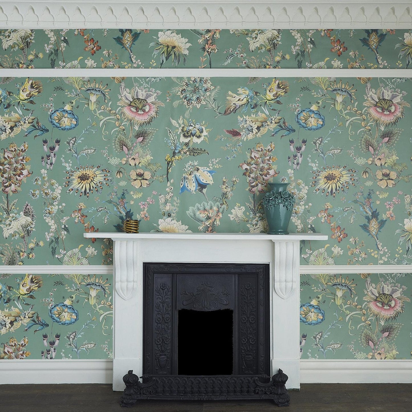 Flora Fantasia Wallpaper - Verdigris - House of Hackney - 1-WA-FLF-DI-VER-XXX - Morris Wallpaper