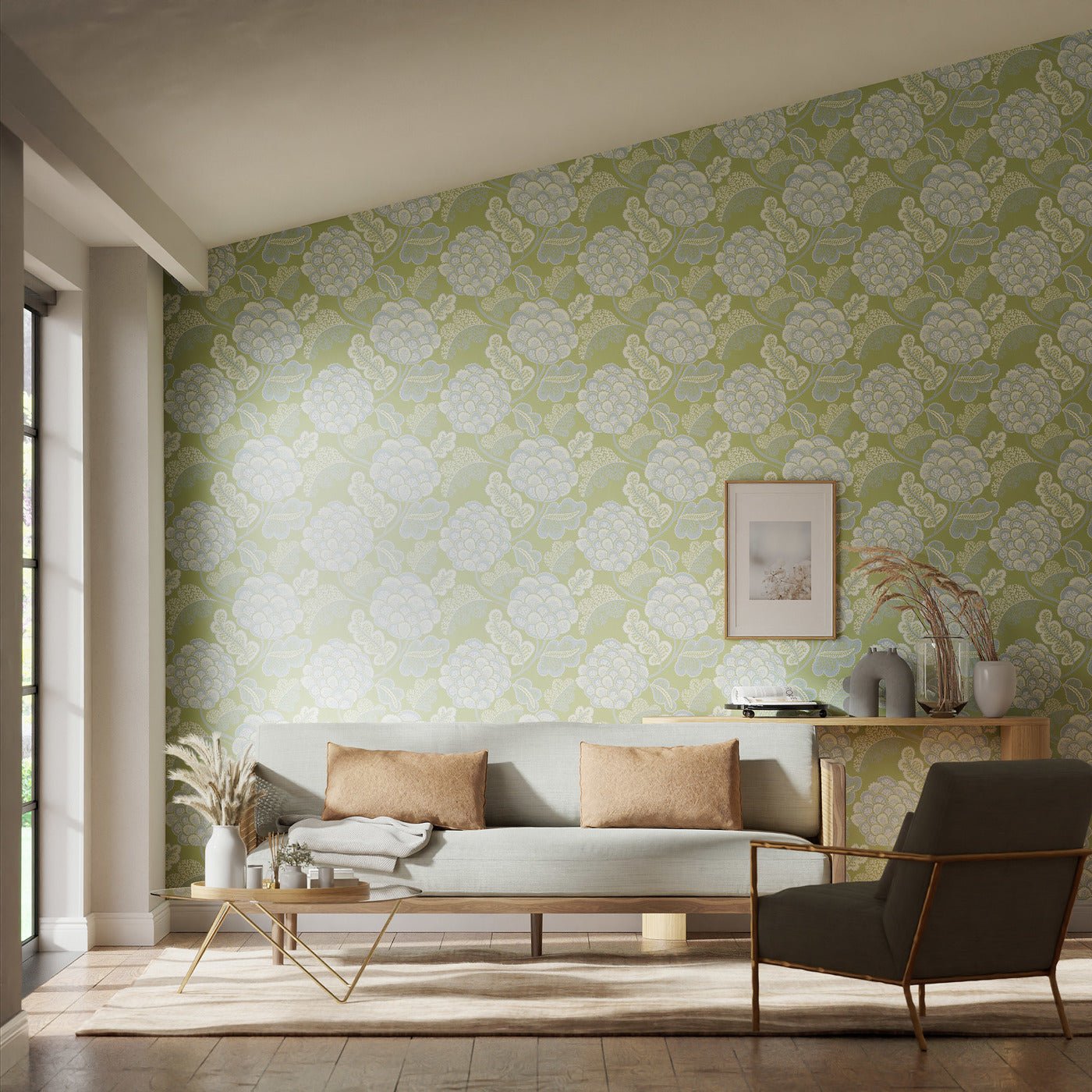 Flourish Wallpaper - Tree Canopy/Silver Willow - Harlequin - HQN3112937 - Morris Wallpaper