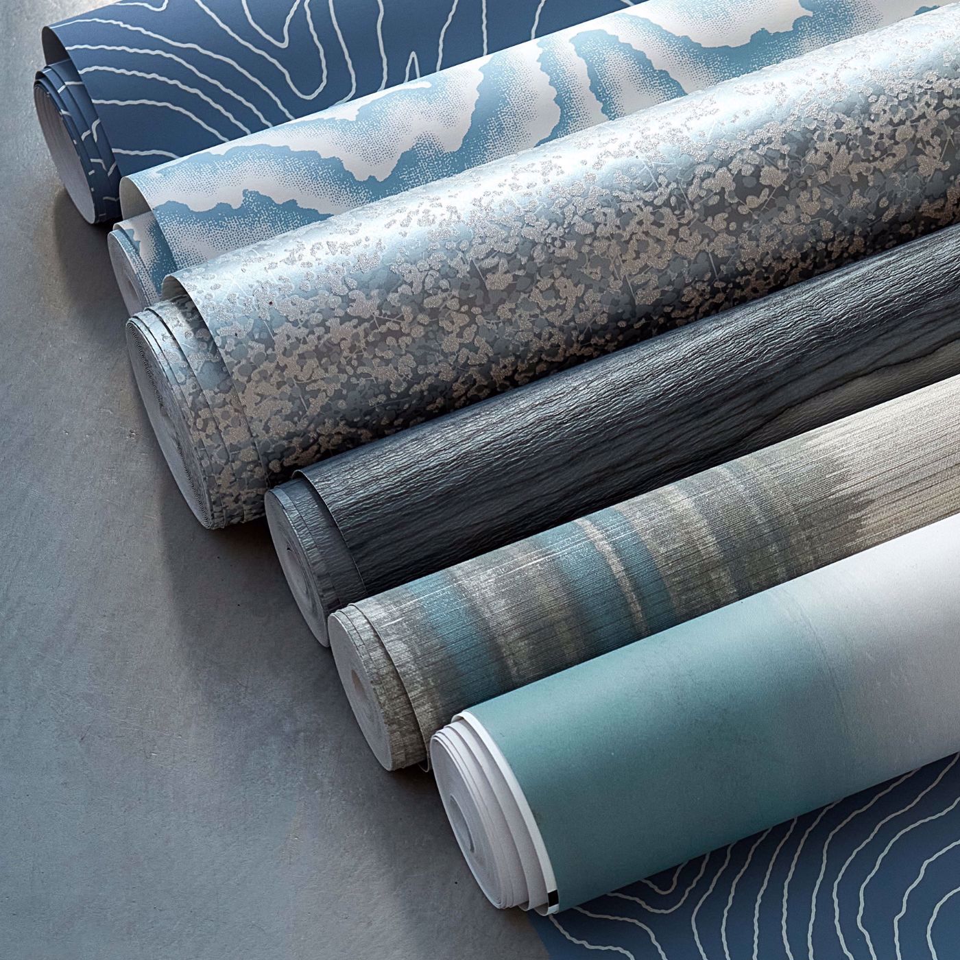Formation Wallpaper - Cornflower - Harlequin - HRWO113100 - Morris Wallpaper