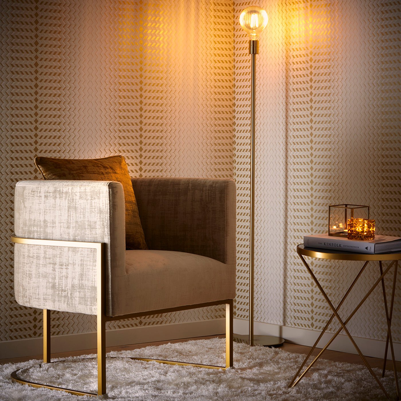 Fragment Wallpaper - Natural/Gold - Clarke & Clarke - W0150/04 - Morris Wallpaper
