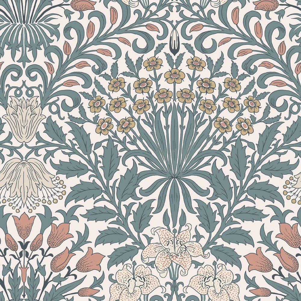 140493 - Garden Wallpaper - Dusty Blue - William Morris