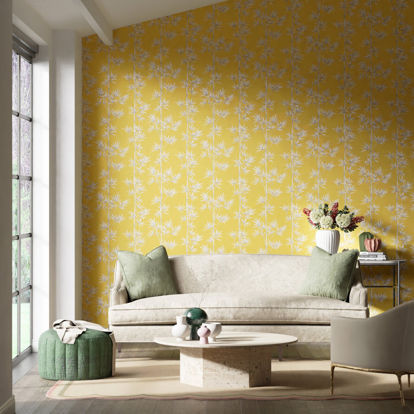 Isabella Wallpaper - Honey/Porcelain - Harlequin - HDHW112914 - Morris Wallpaper