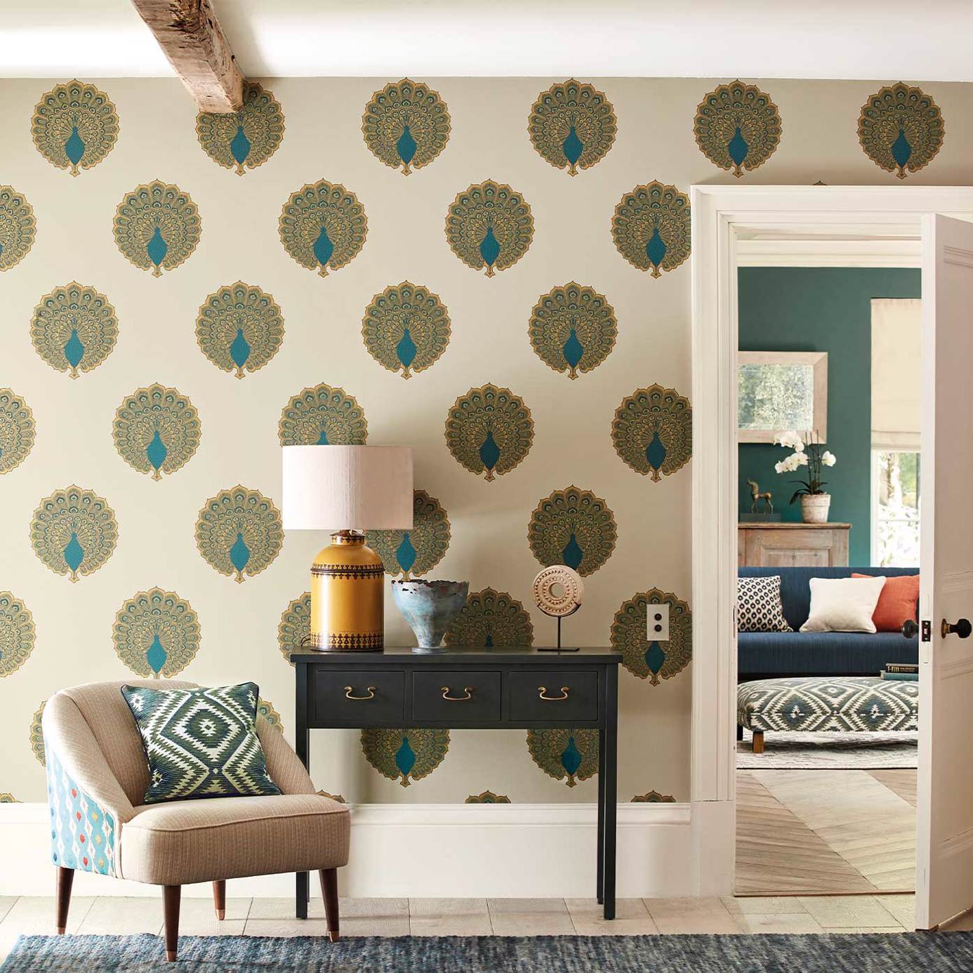 Kalapi Wallpaper - Sea Glass - Sanderson - DCPW216759 - Morris Wallpaper