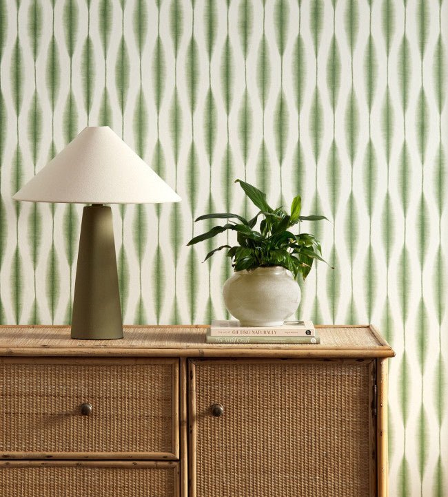 Kasuri Wallpaper - Pine - Scion - NSCW113271 - Morris Wallpaper