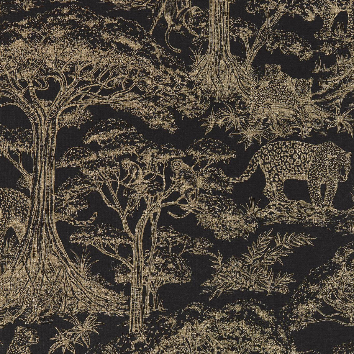 Kisumu Wallpaper - Noir/Luxe - Clarke & Clarke - W0185/04