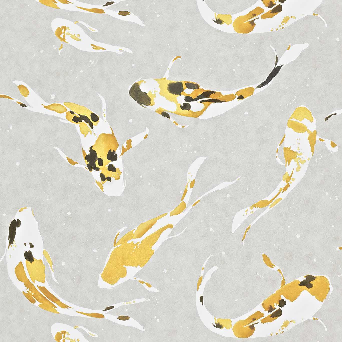 Koi Wallpaper - Saffron - Harlequin - HMOW110901 - Morris Wallpaper