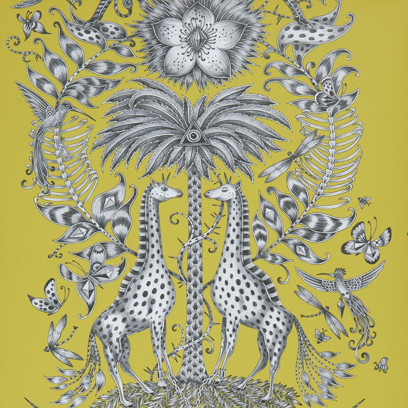 Kruger Wallpaper - Lime - Clarke & Clarke - W0102/03 - Morris Wallpaper