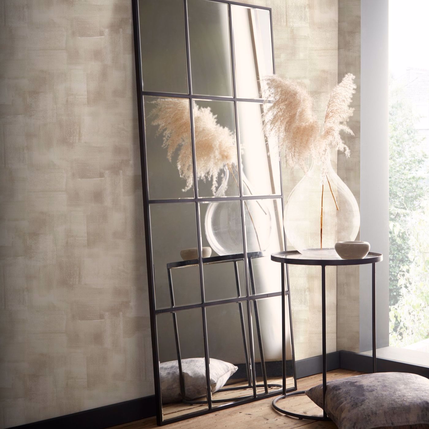 Lavatus Wallpaper - Linen - Clarke & Clarke - W0207/03 - Morris Wallpaper