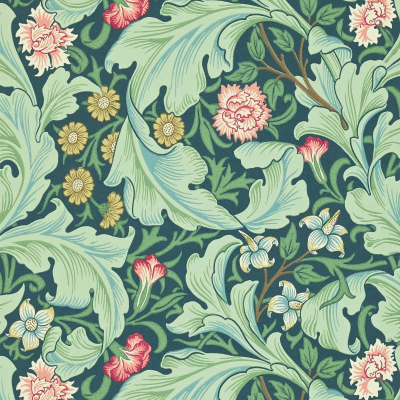 Leicester Wallpaper - Woad/Sage - Morris & Co - 216864 - Morris Wallpaper