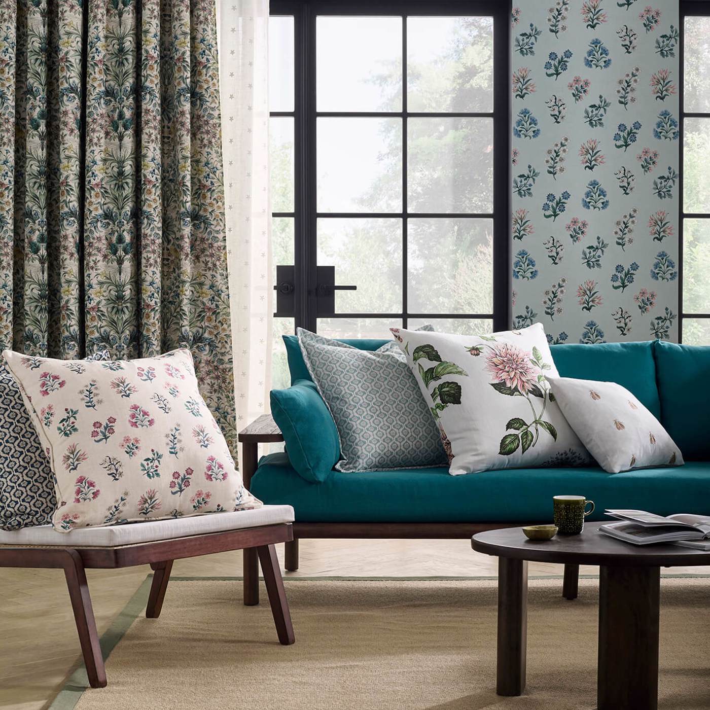 Leiden Wallpaper - Seaglass - Clarke & Clarke - W0194/04 - Morris Wallpaper