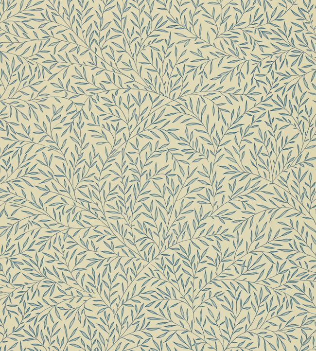 Lily Leaf Wallpaper - Woad - DMOWLI104 - Morris Exclusive - Morris Wallpaper