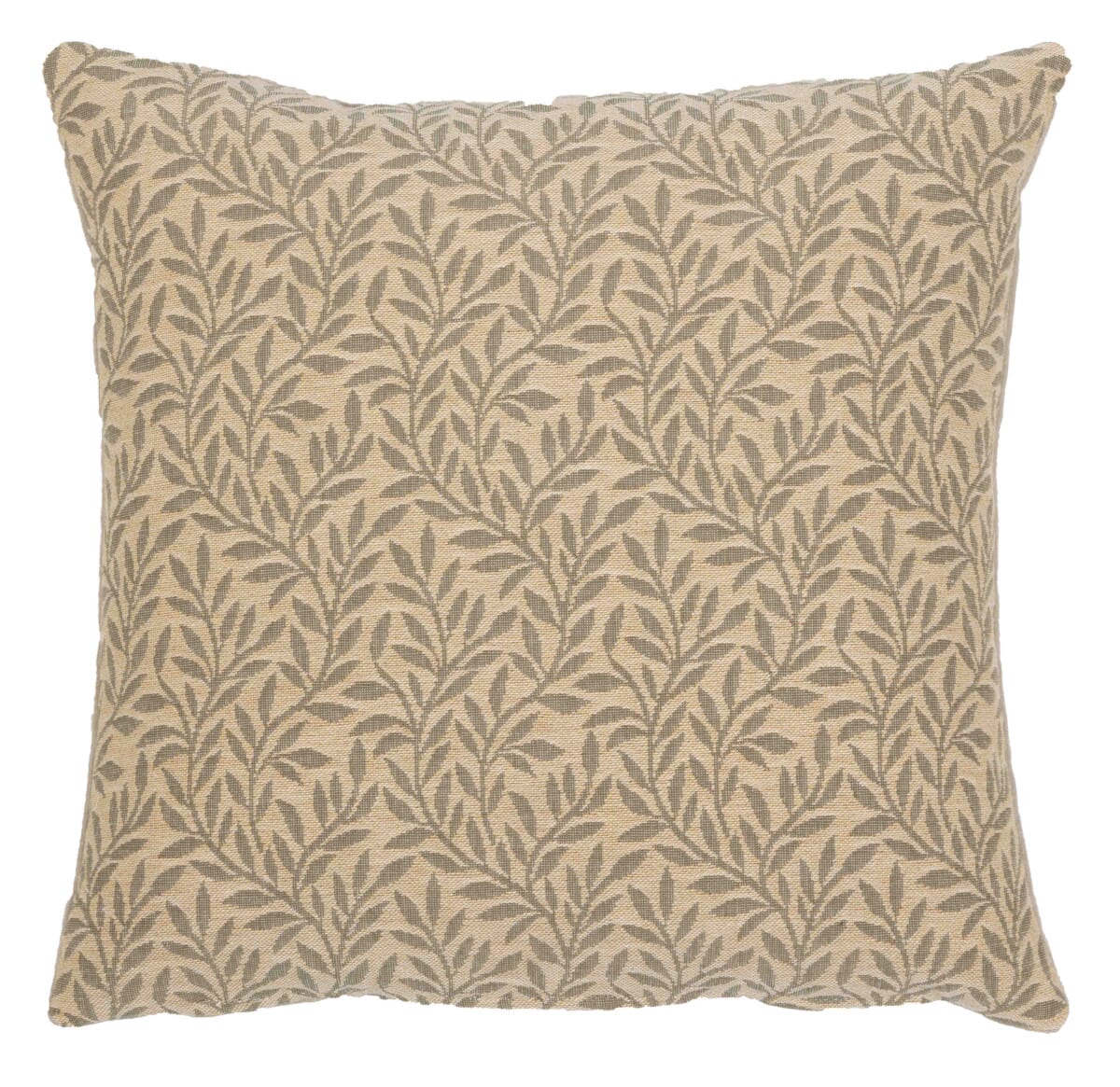 Lily Leaves Cushion with Feather Filler - Hines - 714M - Morris Wallpaper