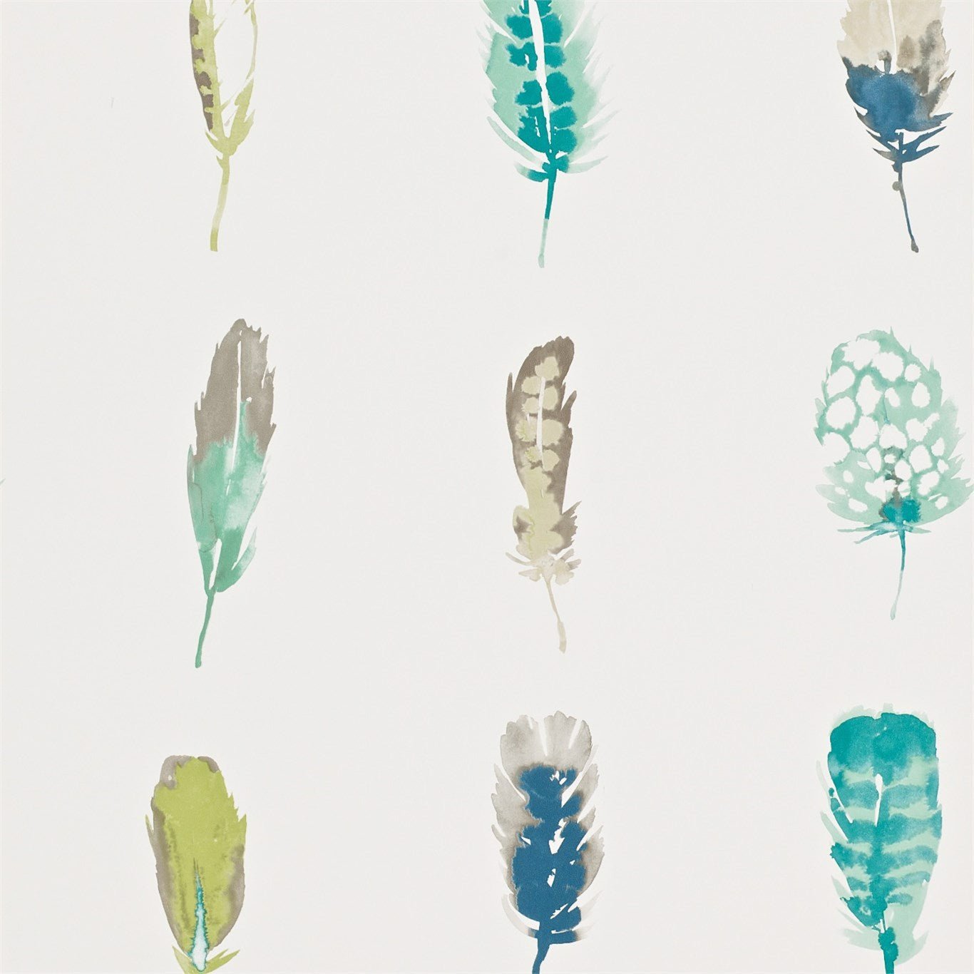 Limosa Wallpaper - Lagoon / Zest / Gooseberry - Harlequin - HAMA111074 - Morris Wallpaper