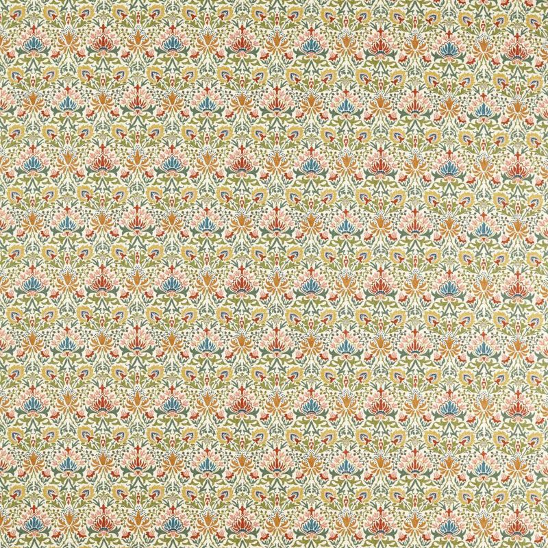 Meda Iris Fabric - Forest/Russet - Morris & Co - 227367 - Morris Wallpaper