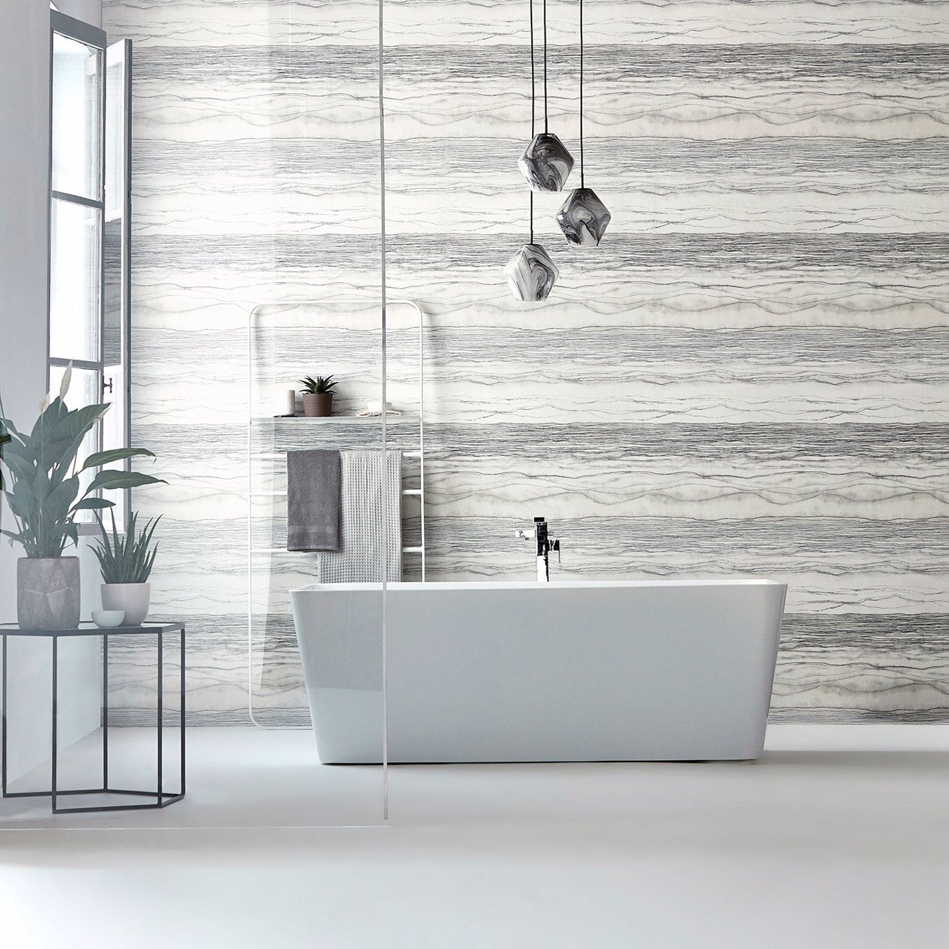 Metamorphic Wallpaper - Alabaster/Sandstone - Harlequin - EVIW112051 - Morris Wallpaper