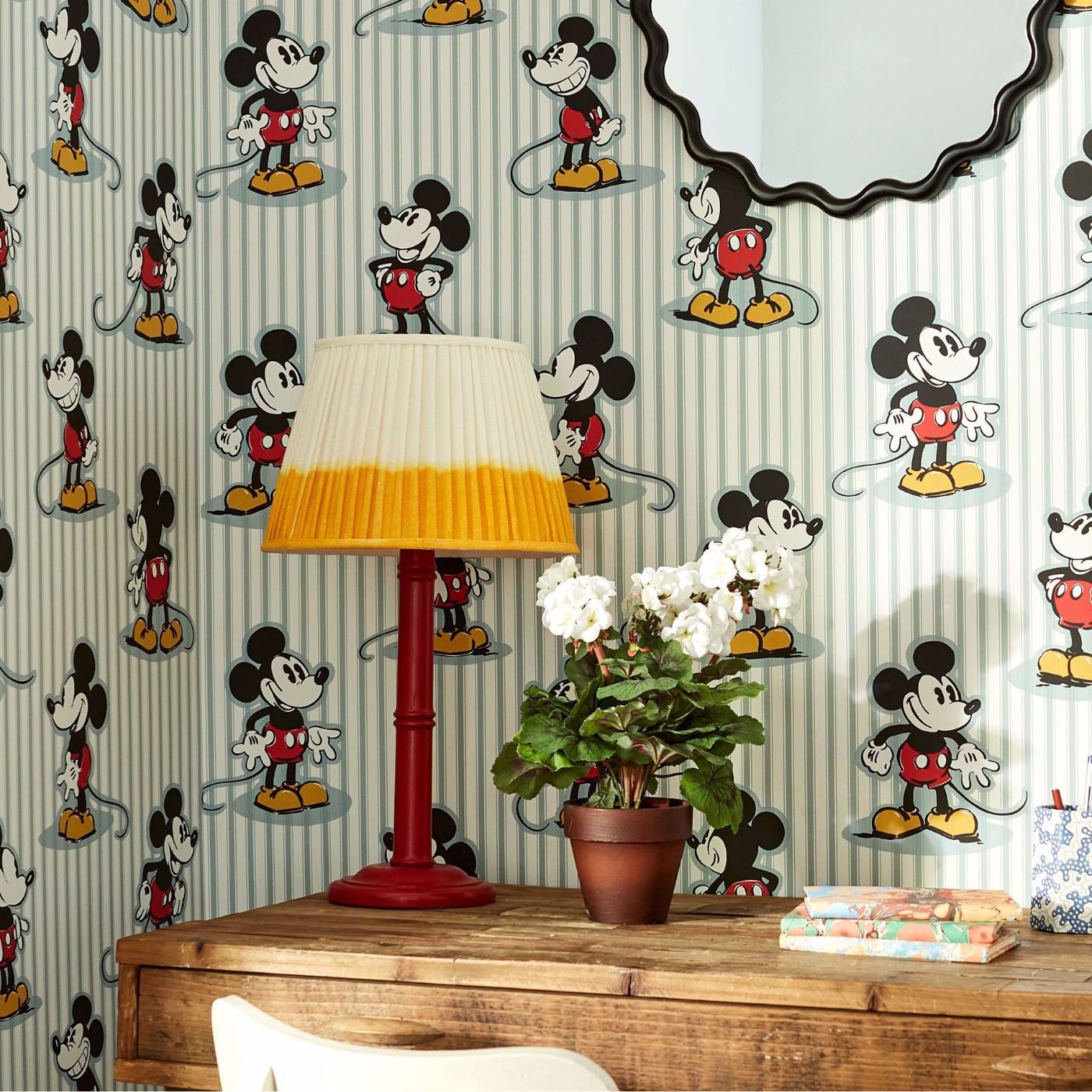 Mickey Stripe Wallpaper - Sea Salt - Sanderson - DDIW217271 - Morris Wallpaper